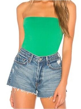 Susana Monaco Strapless Tube Top in Garden Green Small